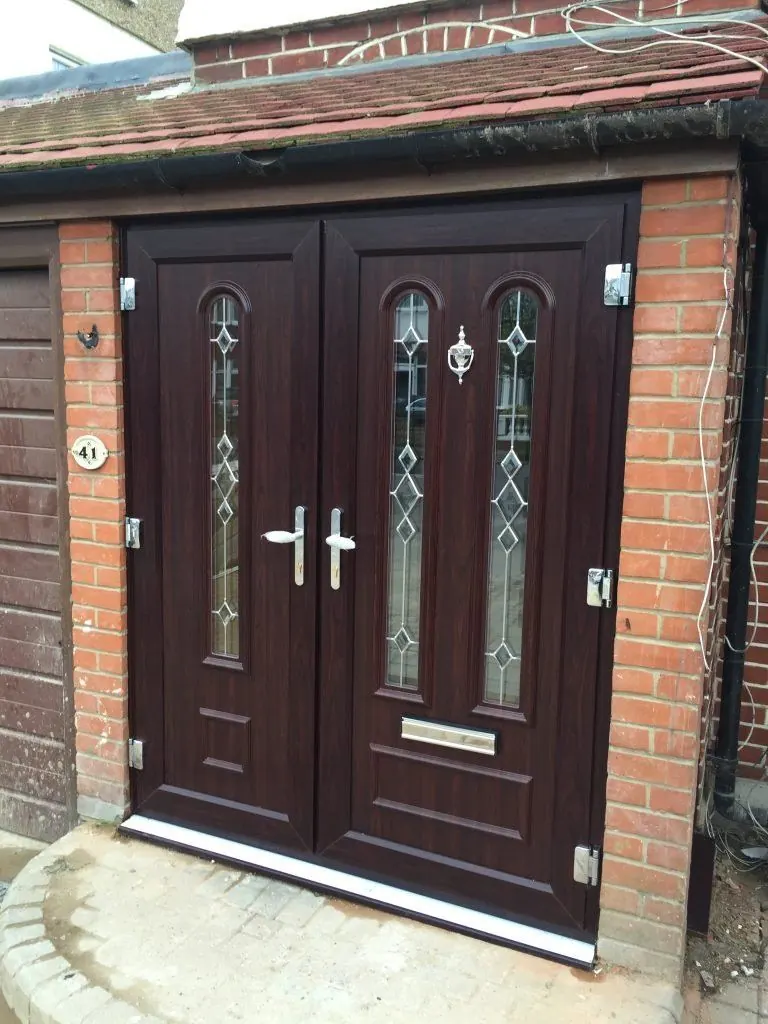 Rosewood composite double front doors