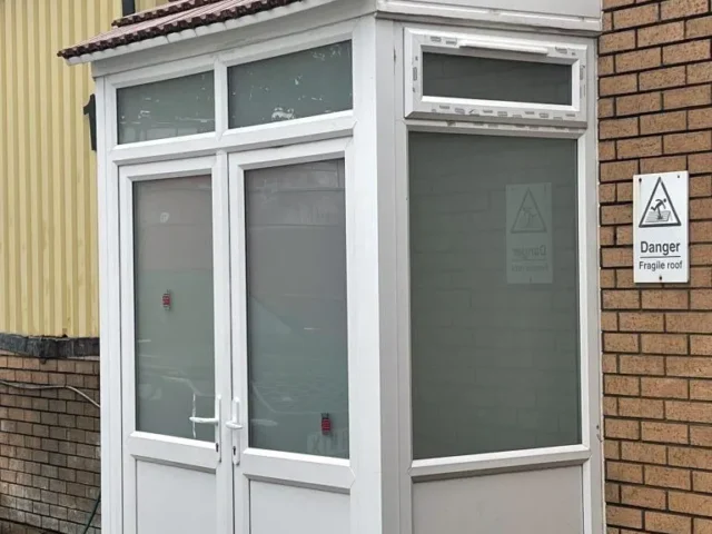 White uPVC porch entrance