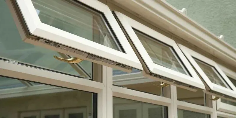 Top opening white uPVC windows